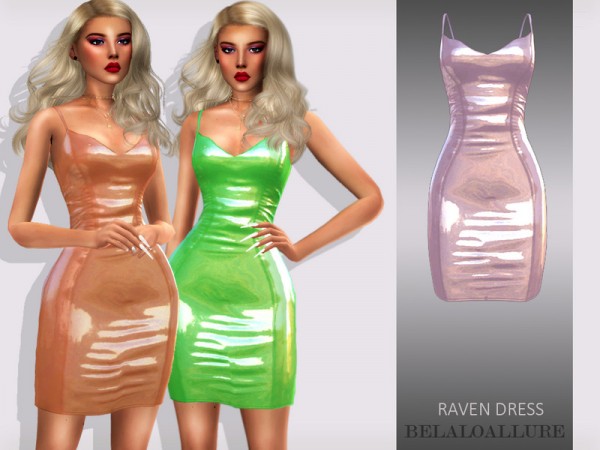  The Sims Resource: Raven dress by belal1997