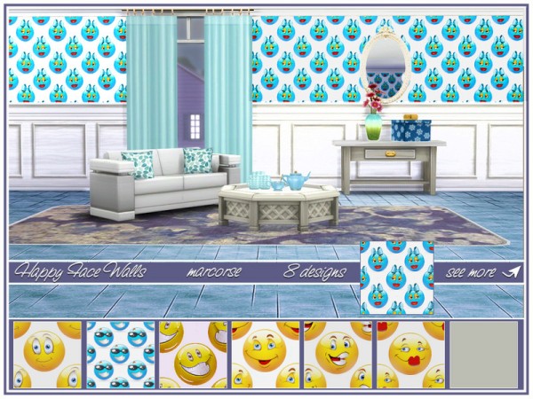  The Sims Resource: Happy Face Walls by marcorse