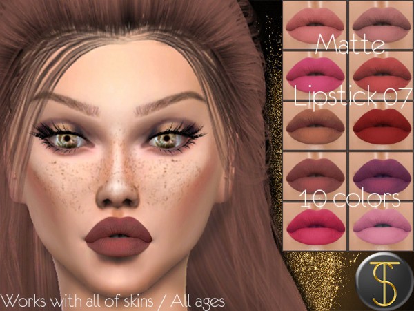  The Sims Resource: Matte Lipstick 07 by  turksimmer