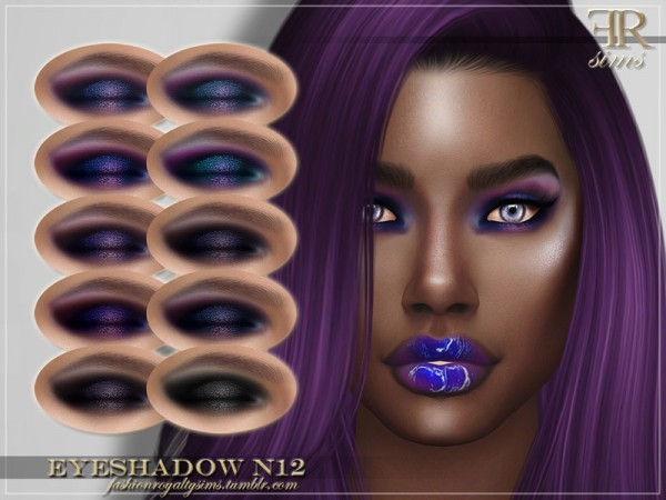  The Sims Resource: Eyeshadow N12 by FashionRoyaltySims