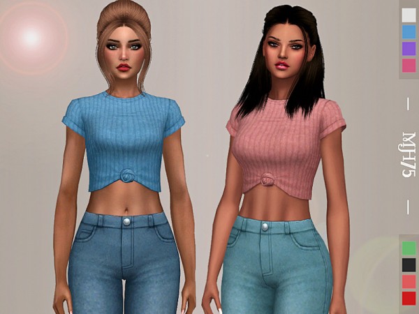  The Sims Resource: Summer Ribbed Top by Margeh 75