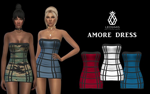  Leo 4 Sims: Amore Dress