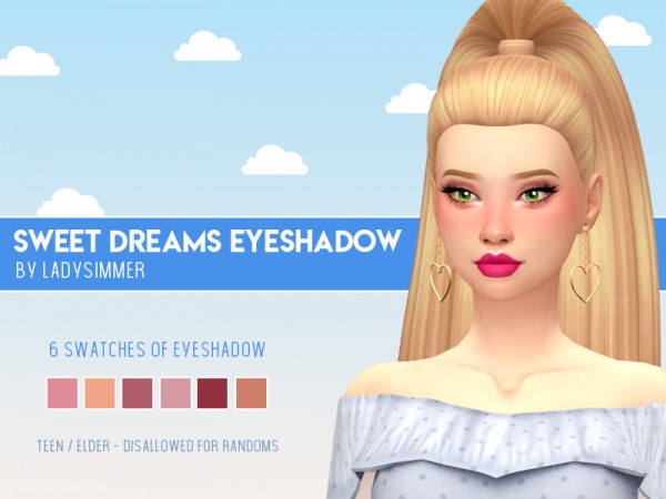  The Sims Resource: Sweet Dreams Eyeshadow by LadySimmer94