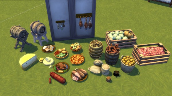  Mod The Sims: Medieval Market Stuff Pack by SatiSim