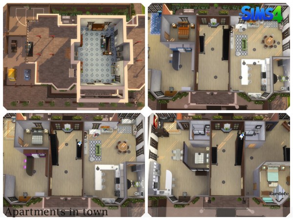  The Sims Resource: Apartments in town by kardofe