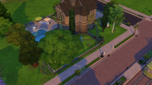  Mod The Sims: Newcrest Coutryside Family Manor (No CC) by Caradriel