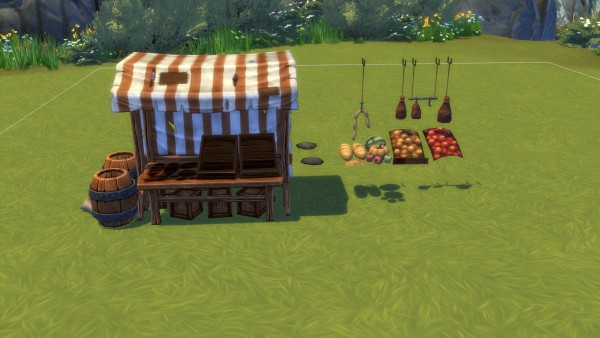  Mod The Sims: Medieval Market Stuff Pack by SatiSim