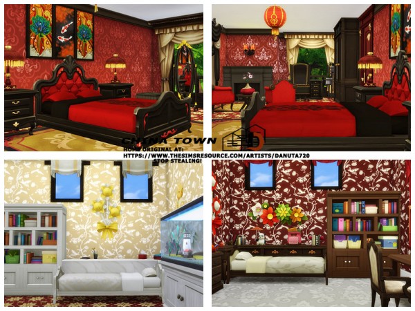  The Sims Resource: China town house by Danuta720