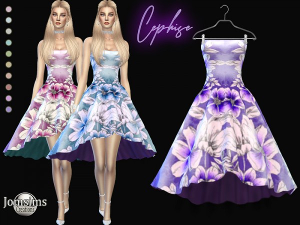 The Sims Resource: Cephise Dress by jomsims