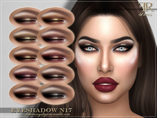  The Sims Resource: Eyeshadow N17 by FashionRoyaltySims