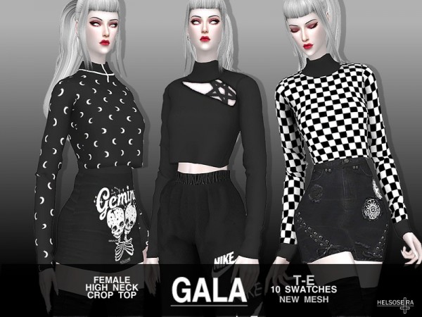  The Sims Resource: GALA   High neck Top by Helsoseira