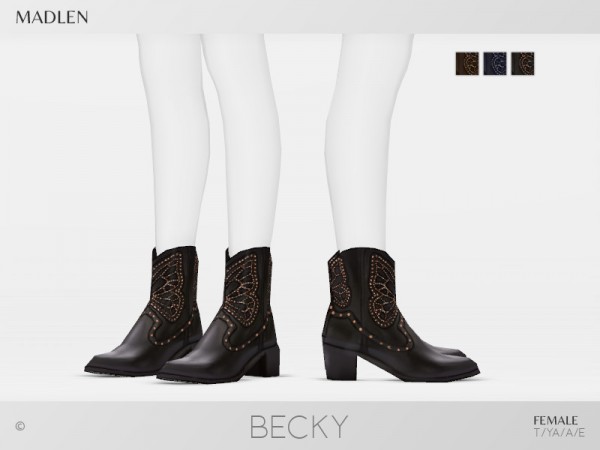  The Sims Resource: Madlen Becky Boots by MJ95