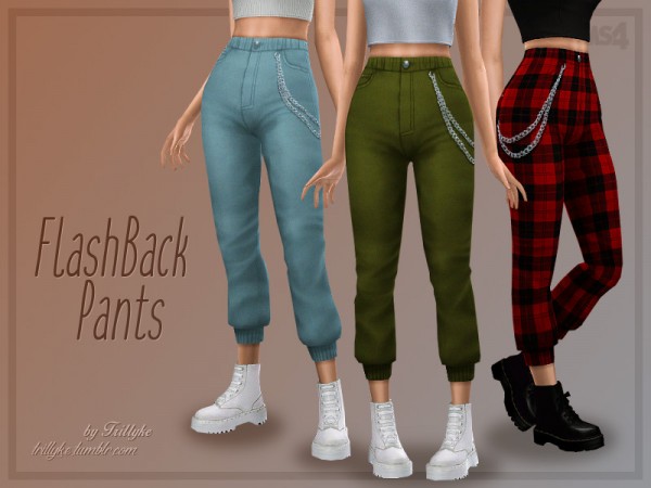  The Sims Resource: Flash Back Pants by Trillyke