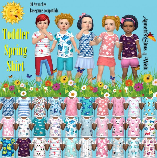  Annett`s Sims 4 Welt: Toddler Spring Shirts
