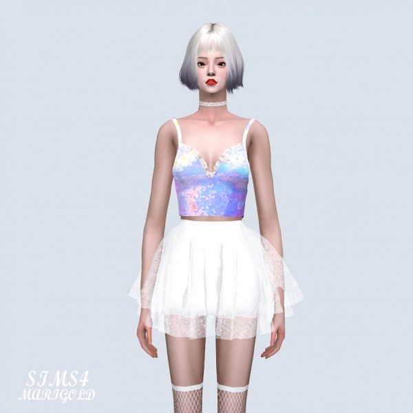  SIMS4 Marigold: Bling Bling Crop Bustier