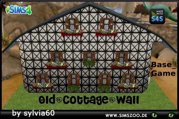  Blackys Sims 4 Zoo: Old Cottage Walls by sylvia60