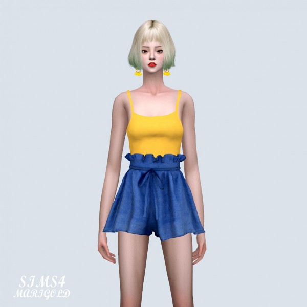  SIMS4 Marigold: Tank Top With Skirt Shorts