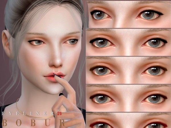  The Sims Resource: Eyeliner 21 by Bobur