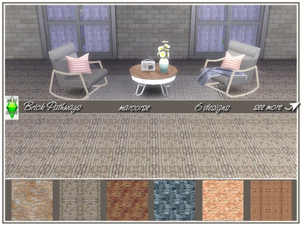  The Sims Resource: Brick Pathways by marcorse