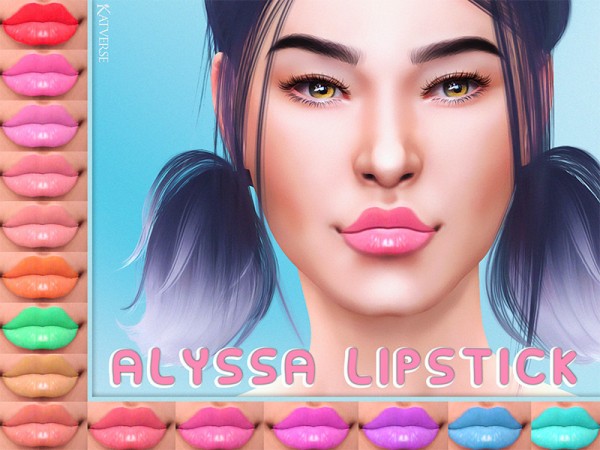  The Sims Resource: Alyssa Lipstick by KatVerseCC