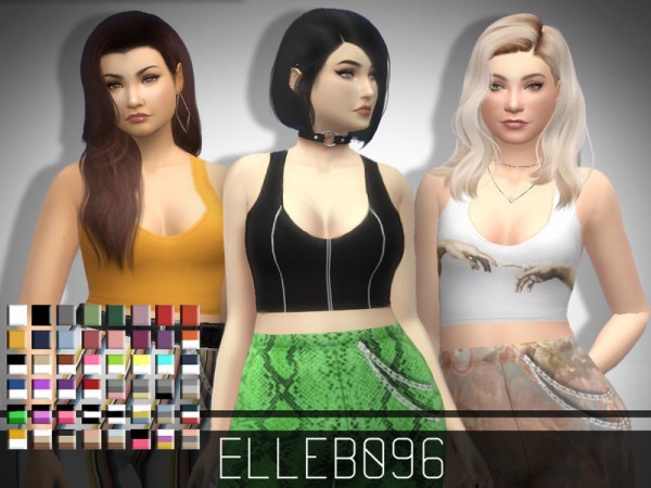  The Sims Resource: Flair Crop Top by Elleb096