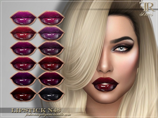  The Sims Resource: Lipstick N48 by FashionRoyaltySims