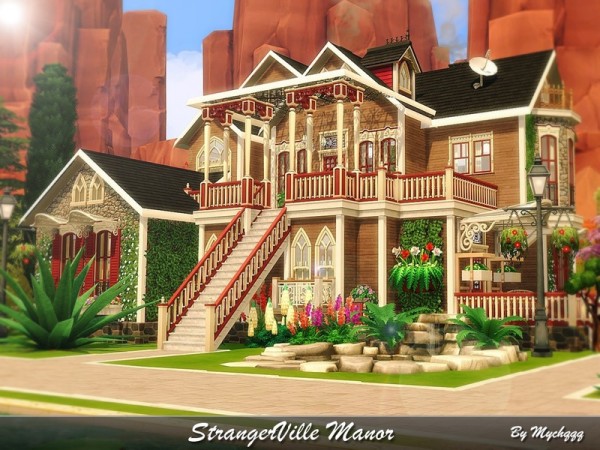  The Sims Resource: Stranger Ville Manor by MychQQQ