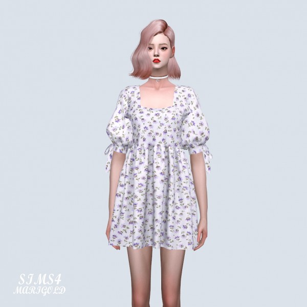  SIMS4 Marigold: Lovely Baby doll Mini Dress