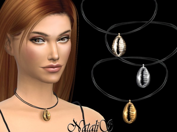  The Sims Resource: Cowrie pendant necklace by NataliS