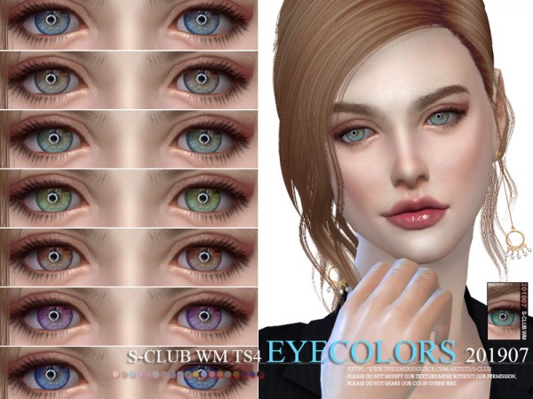  The Sims Resource: Eyecolors 201907 by S Club