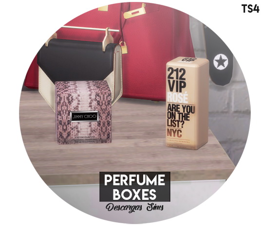  Descargas Sims: Perfume Boxes