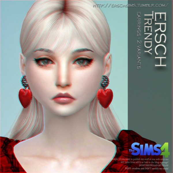  ErSch Sims: Trendy Earrings