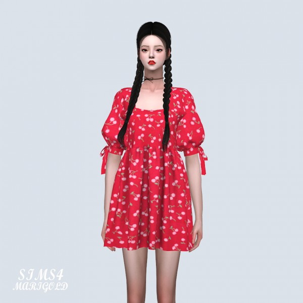  SIMS4 Marigold: Lovely Baby doll Mini Dress