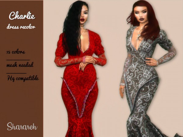  The Sims Resource: Charlie Dress Recolored by Sharareh