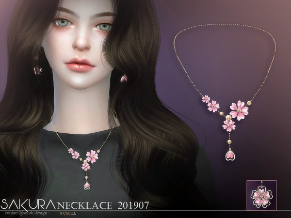  The Sims Resource: Necklace 201907 by S Club