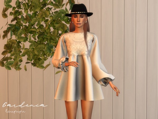  The Sims Resource: Gardenia Boho Dress by laupipi