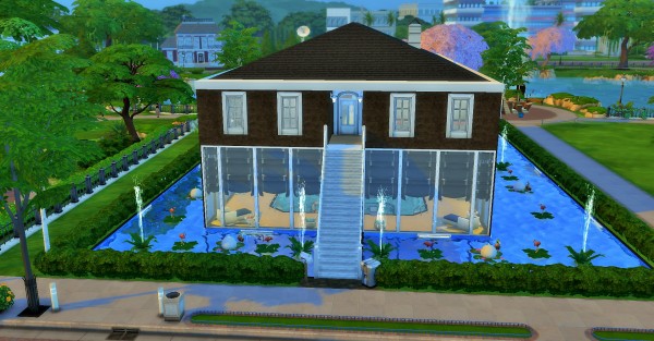 Mod The Sims: House with Inside Pool by heikeg