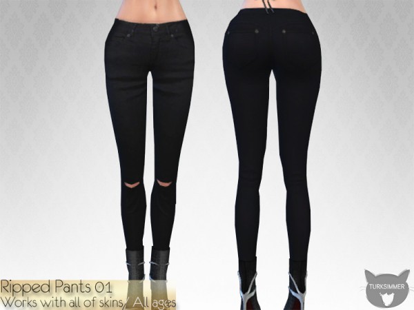  The Sims Resource: Ripped Pants 01 by turksimmer
