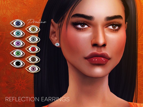  The Sims Resource: Reflection Earrings by Pralinesims
