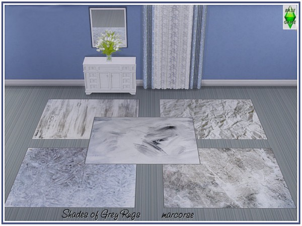  The Sims Resource: Shades of Grey Rugs by marcorse