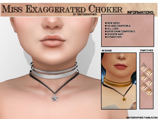  Simtographies: Miss Exaggerated Choker
