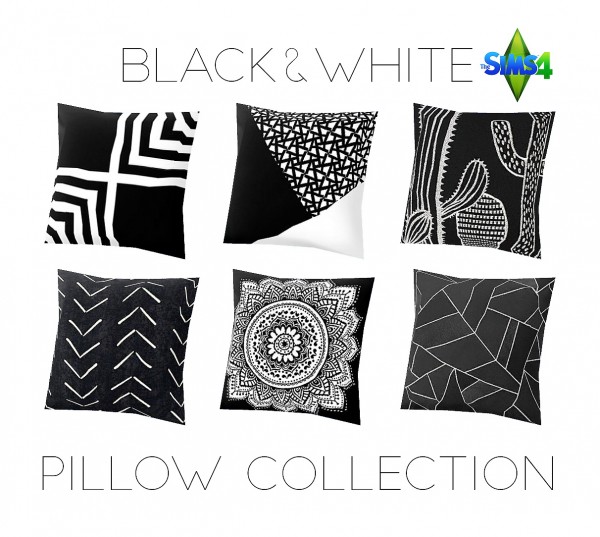  Kenzar Sims: Black and White Pillows