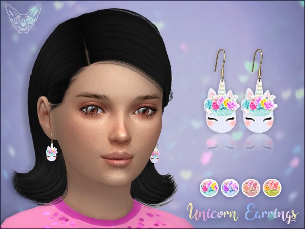  Giulietta Sims: Unicorn Earrings For Kids