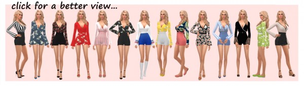  Sims 4 Sue: Flared Sleeve Romper