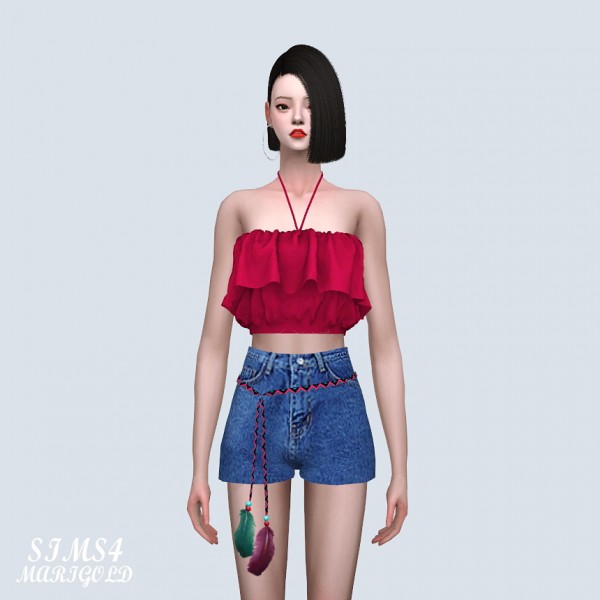  SIMS4 Marigold: Crop Top With Strap
