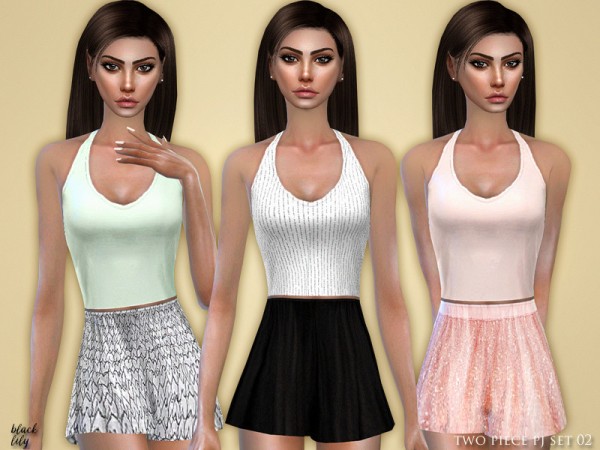  The Sims Resource: Two Piece PJ Set 02 by Black Lily