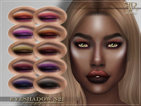  The Sims Resource: Eyeshadow N21 by FashionRoyaltySims