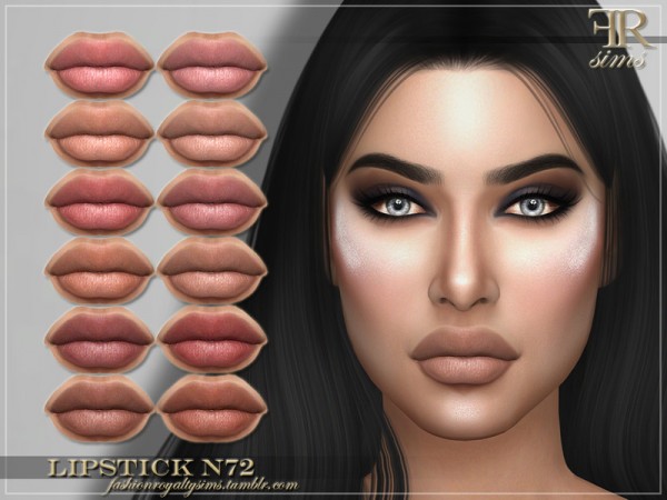  The Sims Resource: Lipstick N72 by FashionRoyaltySims
