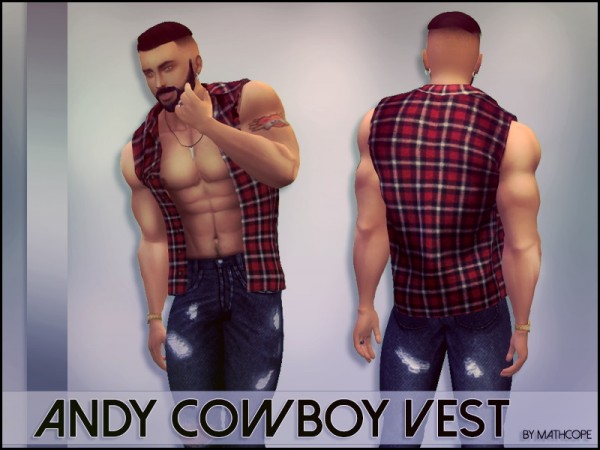  Sims 4 Studio: Andy Cowboy Vest