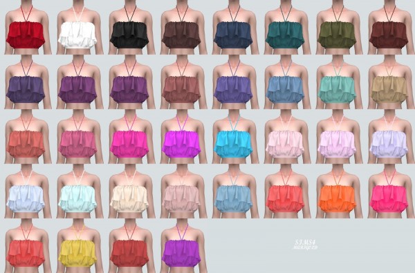  SIMS4 Marigold: Crop Top With Strap
